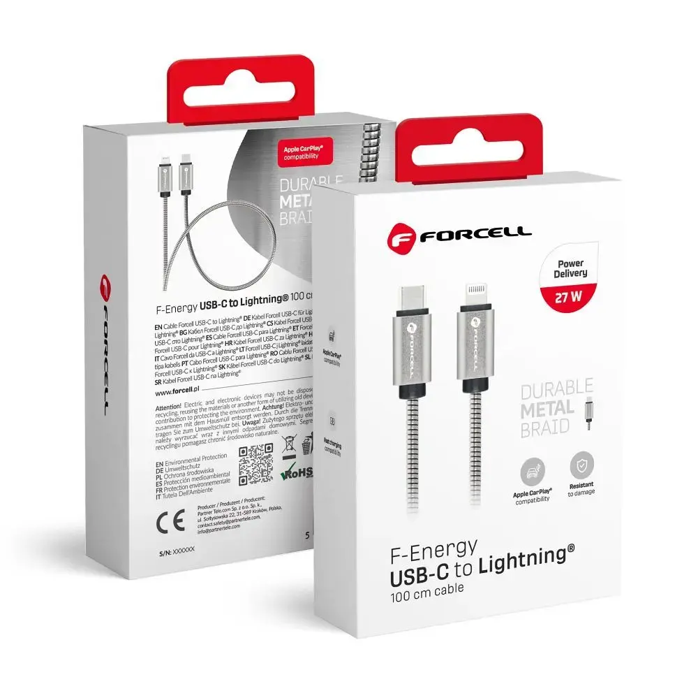 Cable USB C to Lightning Forcell