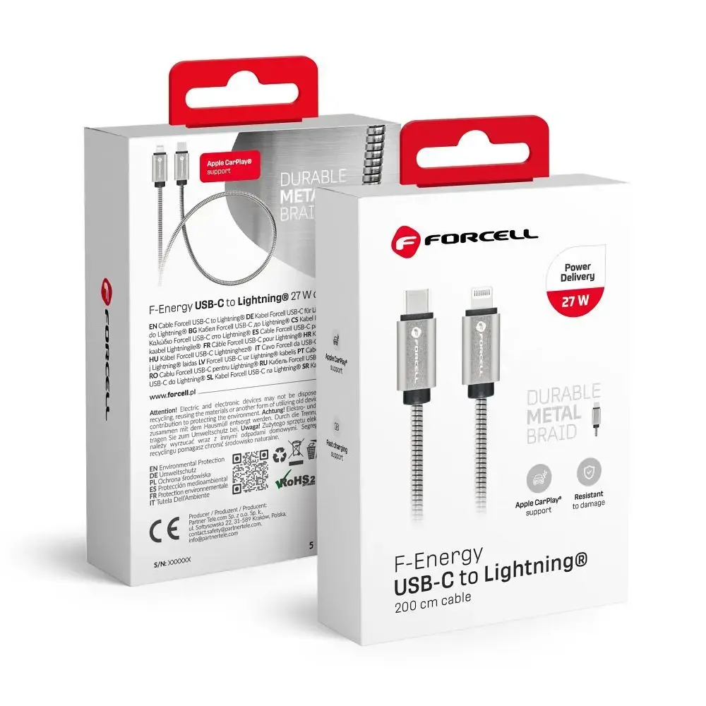 Cable USB C to Lightning Forcell