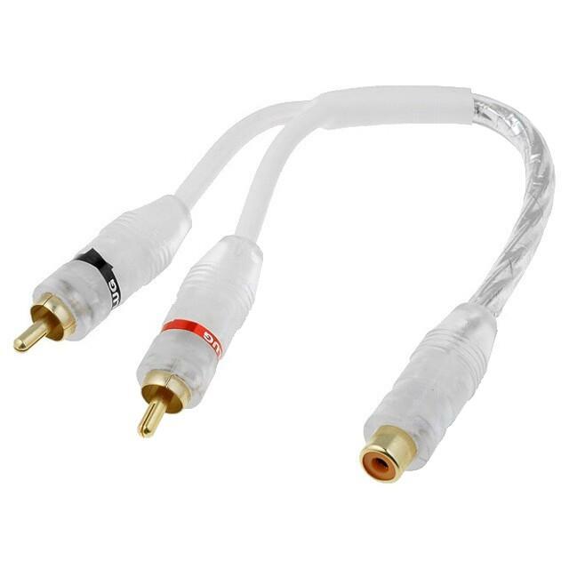 4CARMEDIA Cable; white; RCA socket,RCA