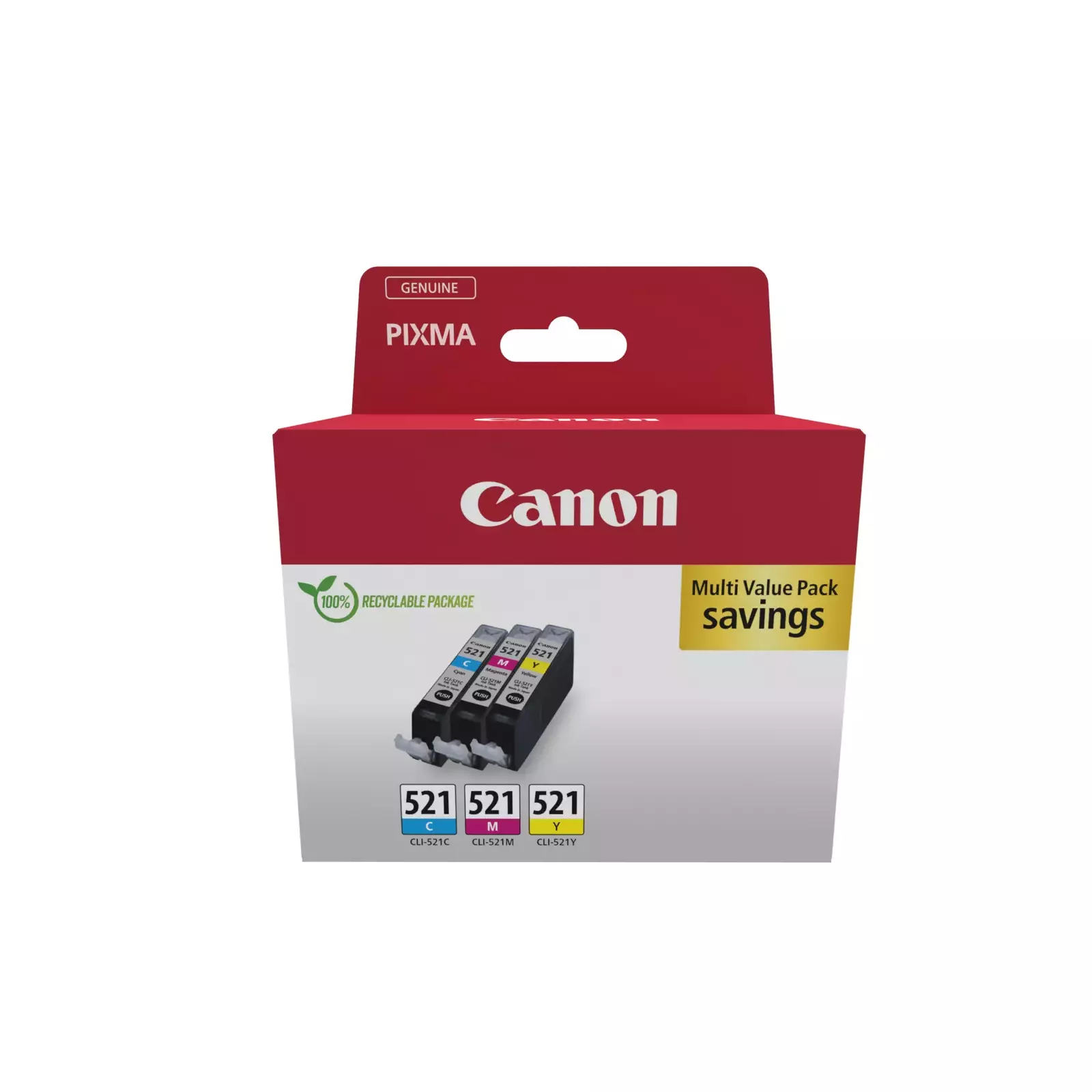 CANON CLI-521 Ink Cartridge C/M/Y Pack