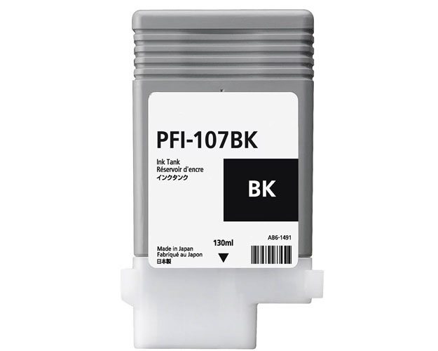 Canon PFI-107BK (6705B001) Ink Cartridge, Black
