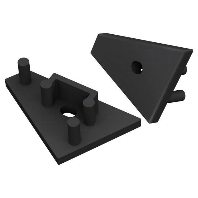 TOPMET Cap for LED profiles; black