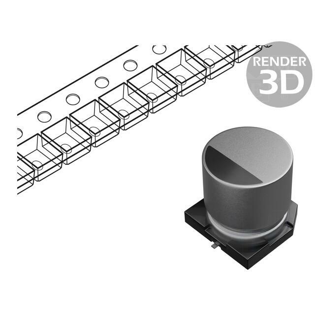 PANASONIC Capacitor: electrolytic; SMD; 100uF; 16VDC