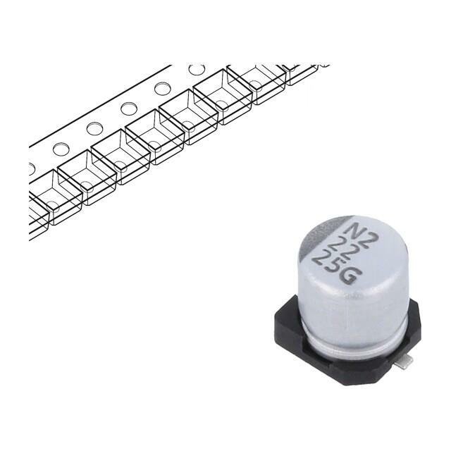 VISHAY Capacitor: electrolytic; SMD; 22uF; 25VDC