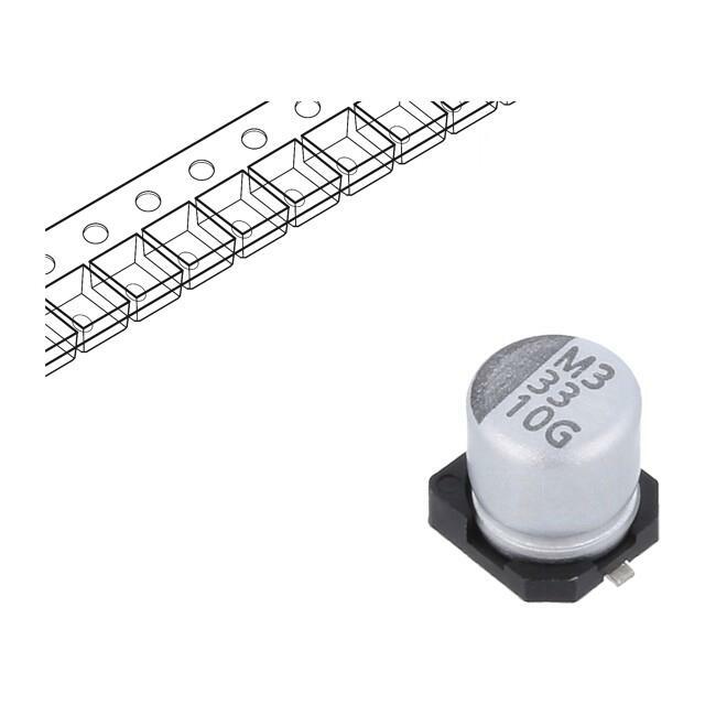 VISHAY Capacitor: electrolytic; SMD; 33uF; 10VDC