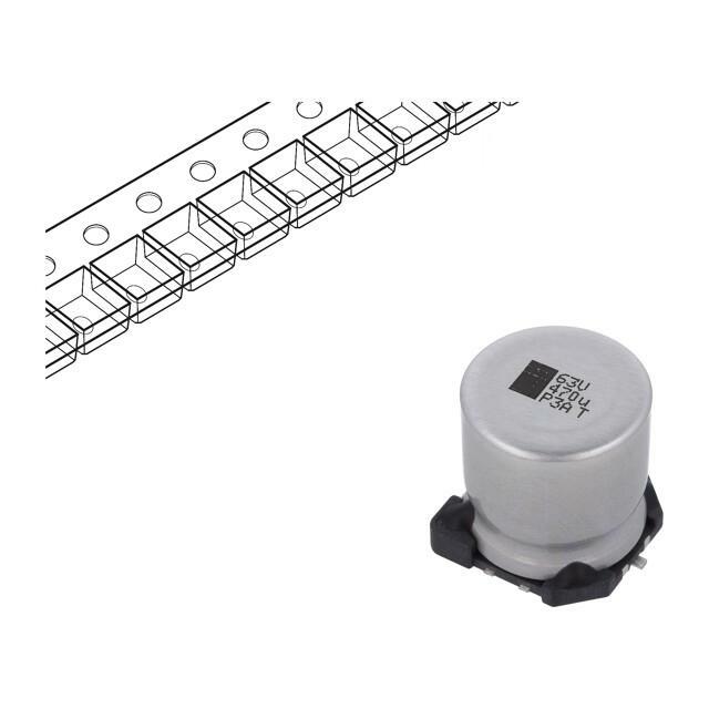 VISHAY Capacitor: electrolytic; SMD; 470uF; 63VDC