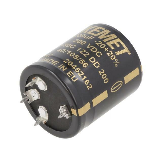 KEMET Capacitor: electrolytic; SNAP-IN; 1200uF; 200VDC