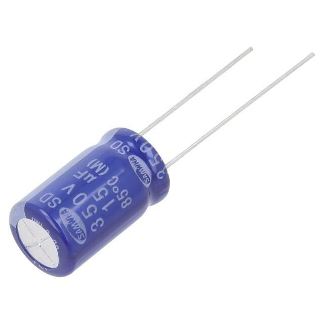 SAMWHA Capacitor: electrolytic; THT; 15uF; 350VDC