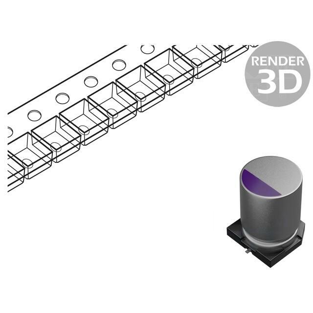 PANASONIC Capacitor: polymer; 180uF; 20VDC; SMD