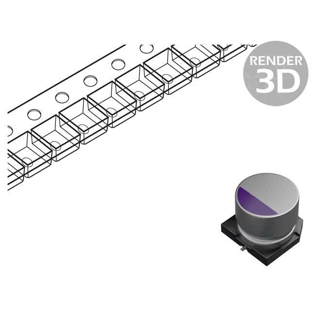 PANASONIC Capacitor: polymer; 82uF; 16VDC; SMD