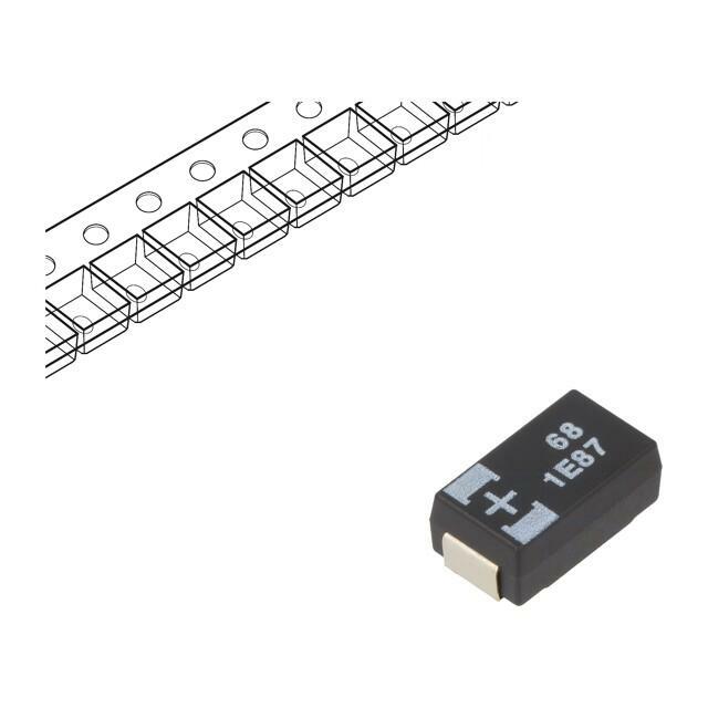 PANASONIC Capacitor: tantalum-polymer; 68uF; 25VDC; 1400mA