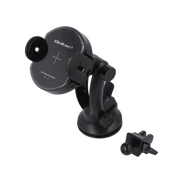 Car holder; black; for windscreen; USB