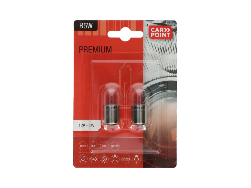 Carpoint Premium automašīnu spuldzes 12V R5W