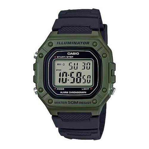 CASIO W-218H-3AVDF Timeless Collection pulkstenis, green