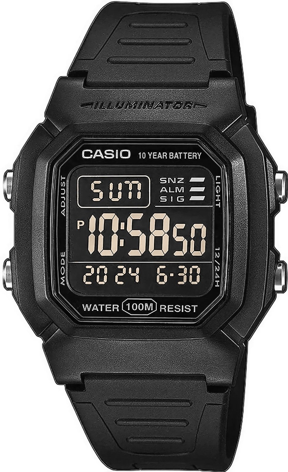 Casio W-800H-1BVES Vīriešu pulkstenis | W-800H-1BVDF