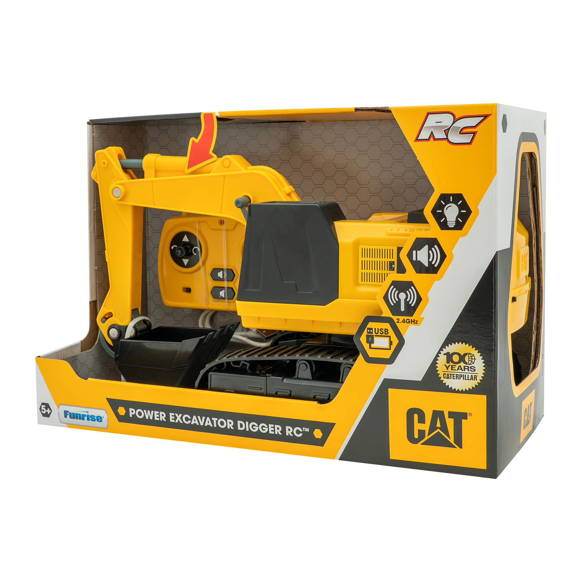 CAT RC būvniecības transportlīdzeklis Power Excavator