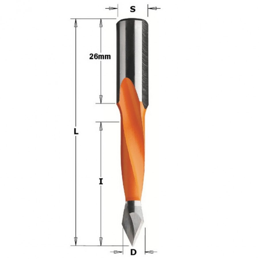 Caururbuma dībeļu urbis HW D=10X35X70 RH