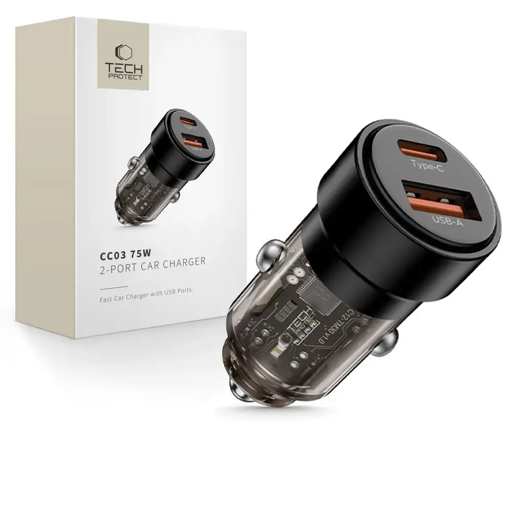 TECH-PROTECT CC03 automašīnas lādētājs | 75W