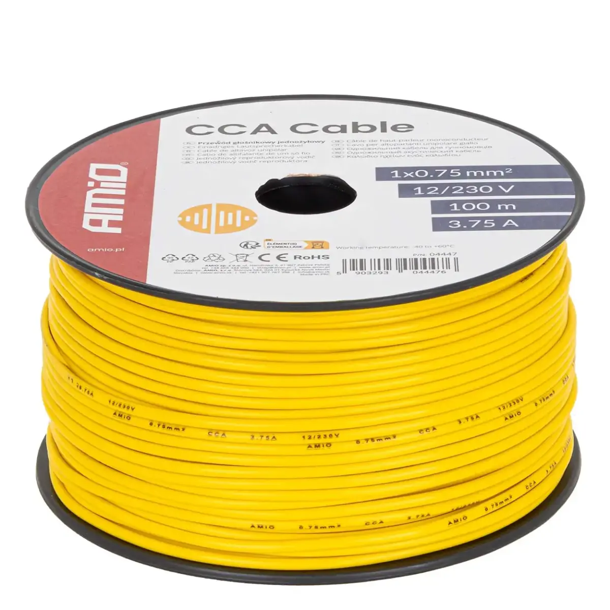 CCA skaļruņu kabelis 1×0,75 mm²