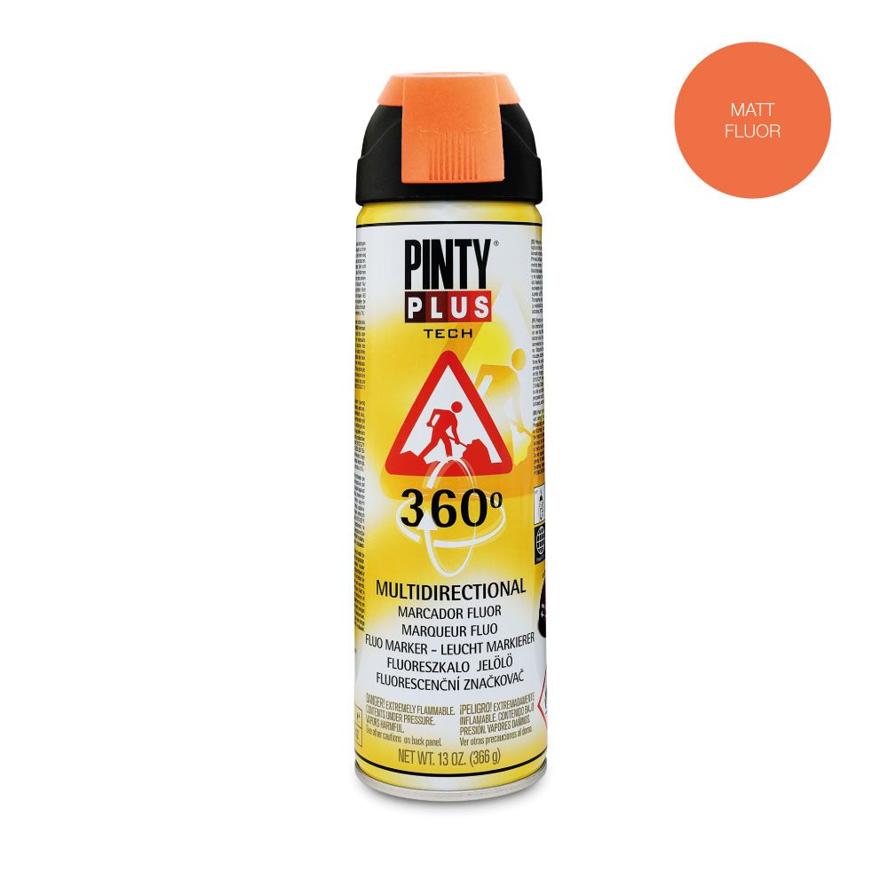 PintyPlus Ceļu marķēšanas fluorescējoša krāsa aerosolā