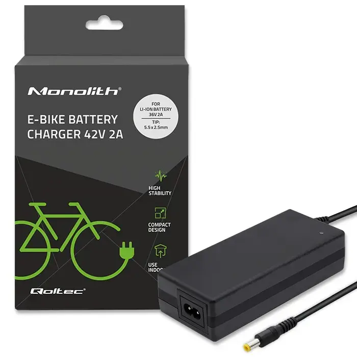 Qoltec 50761 Charger for e-bike batteries