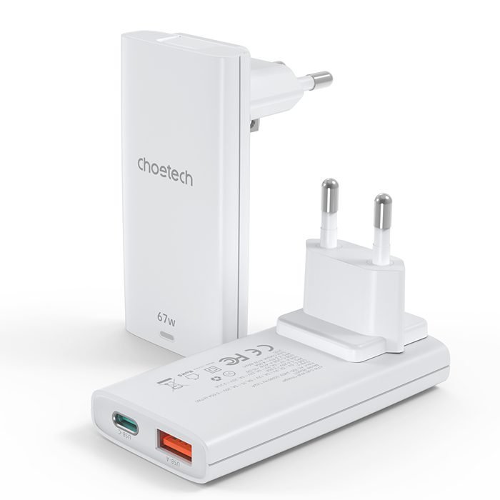 Charger CHOETECH GaN USB-C, USB-A: 67W