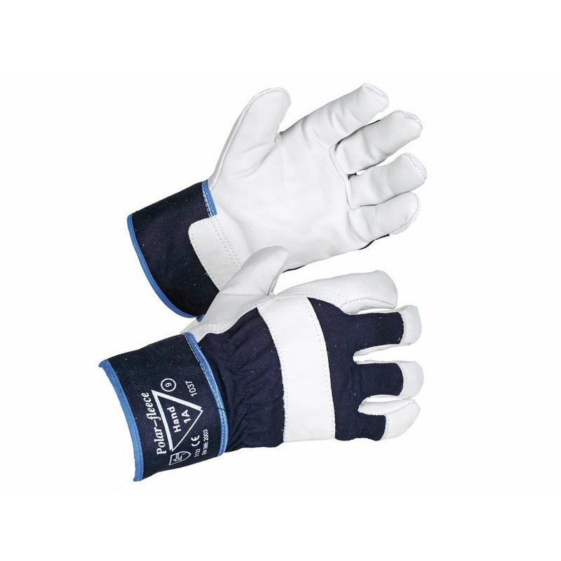 HAND 1A cimdi ādas zili Top