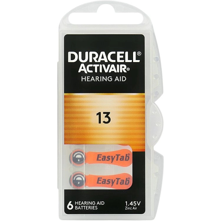 Baterijas Duracell Hearing Aid 13 (A13)