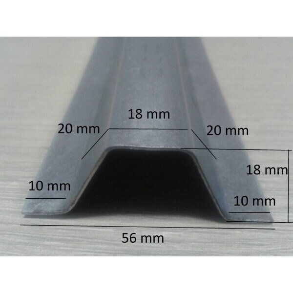 Cinkota tērauda Omega profils 1mm, 2