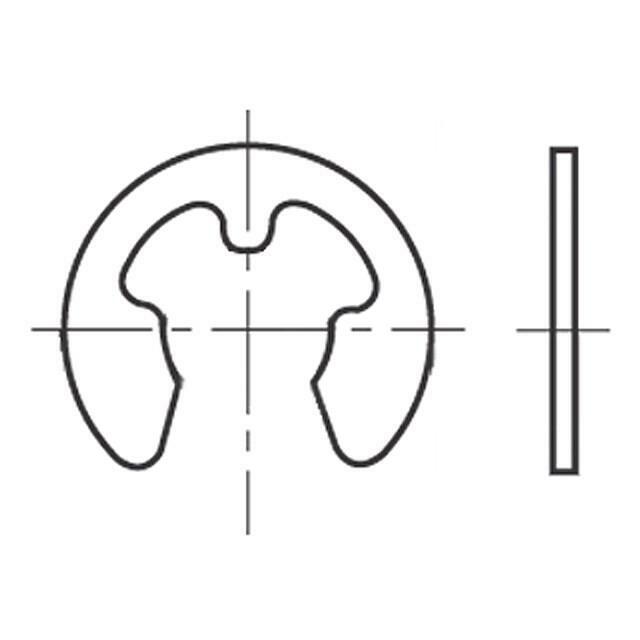 BOSSARD Circlip; spring bronze; Shaft dia:
