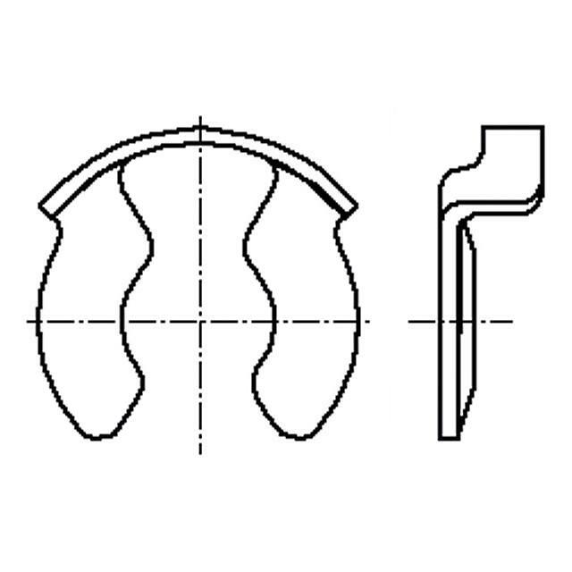 BOSSARD Circlip; spring steel; Shaft dia: