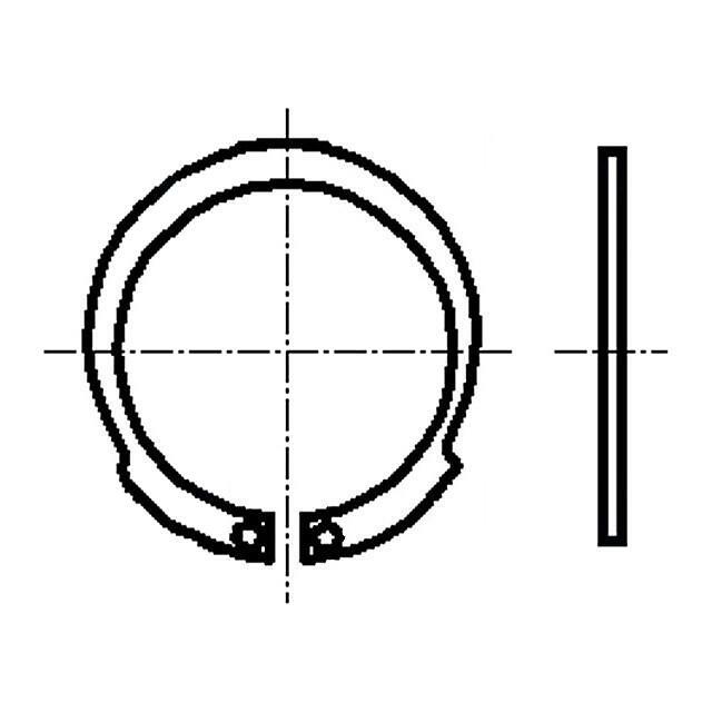 BOSSARD Circlip; spring steel; Shaft dia: