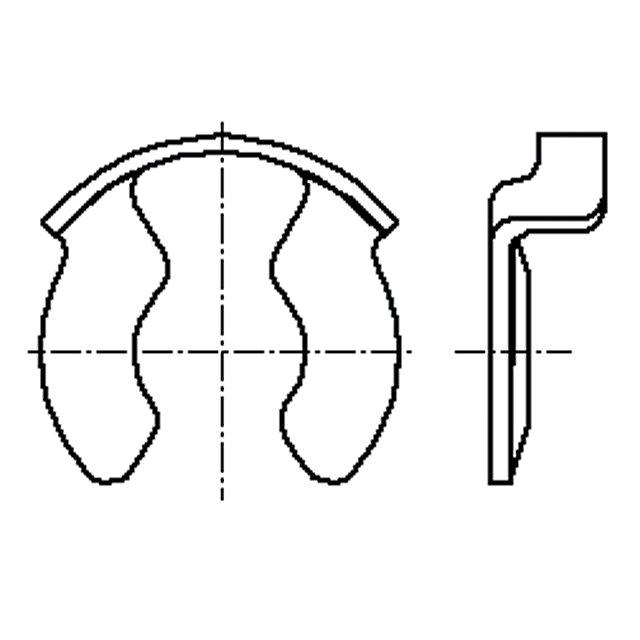 BOSSARD Circlip; spring steel; Shaft dia: