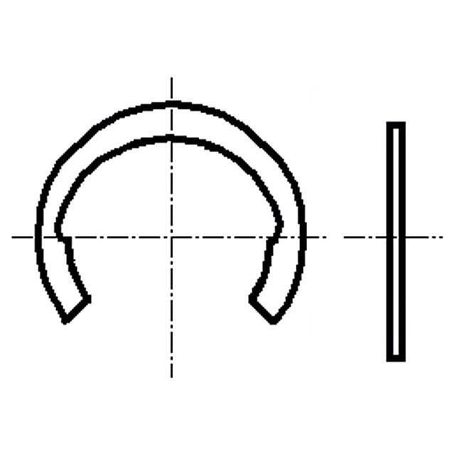 BOSSARD Circlip; spring steel; Shaft dia: