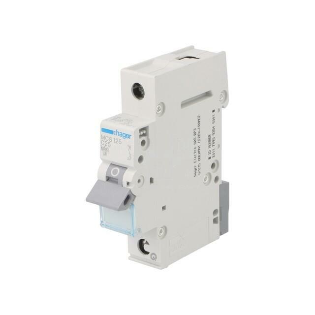 HAGER Circuit breaker; 230/400VAC; Inom: 25A