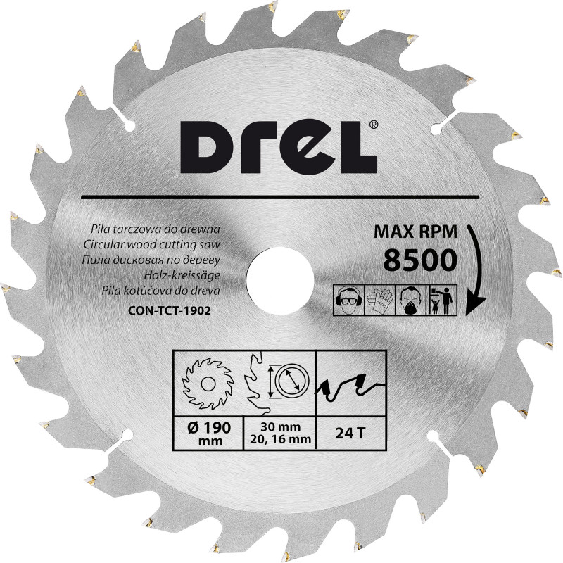 DREL Cirkulārā zāģa ripa 190*24T |
