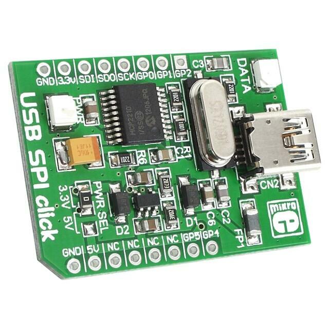 Click board; prototype board; Comp: MCP2210
