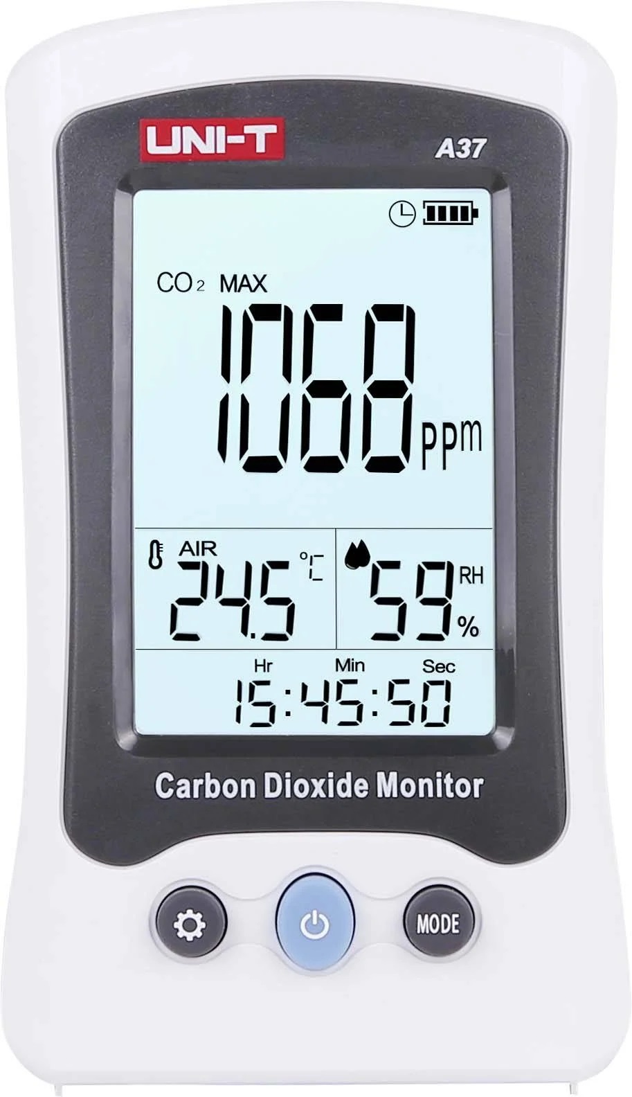 UNI-T CO2 mērītājs, oglekļa dioksīds; temperatūra