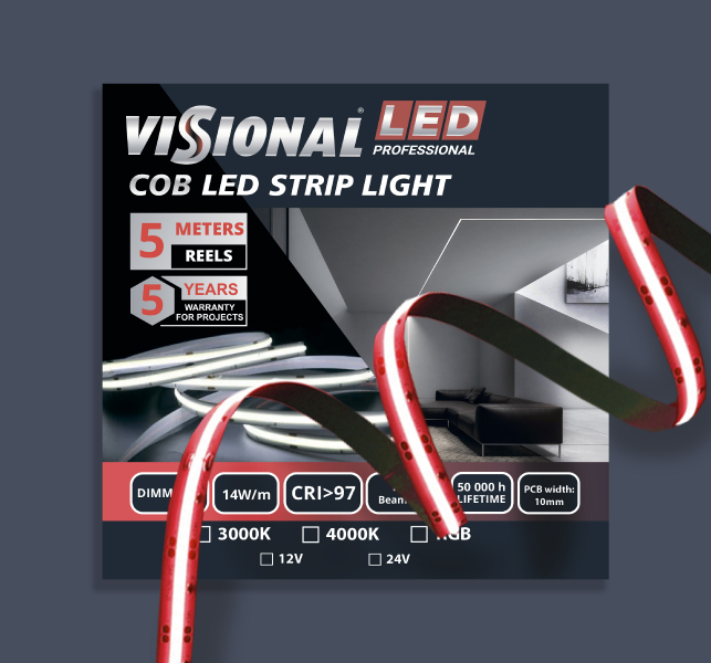 VISIONAL LED Lente COB RGB, IP20