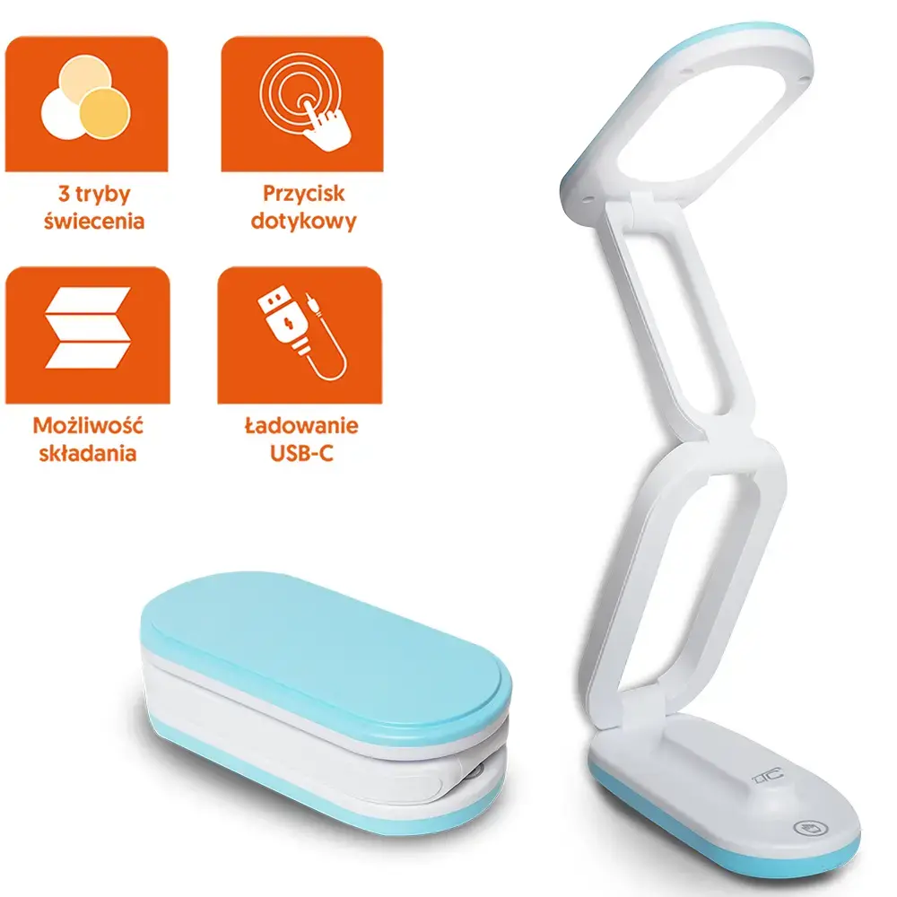 Collapsable LED desk Lamp 10W, 3000/4500/6000K