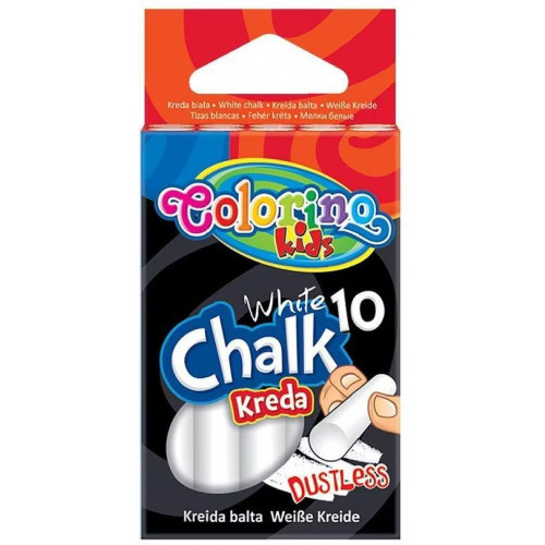 Colorino Kids Dustless chalk white 10
