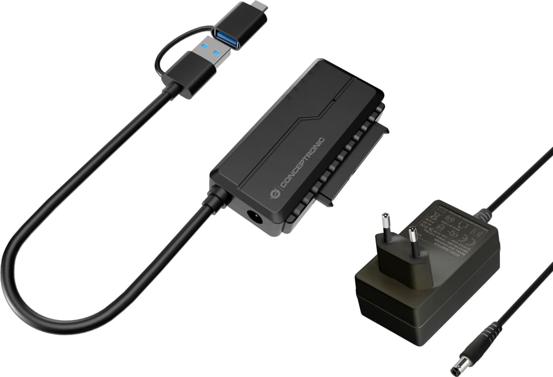 Conceptronic ABBY21B kabeļu spraudņu pāreja USB