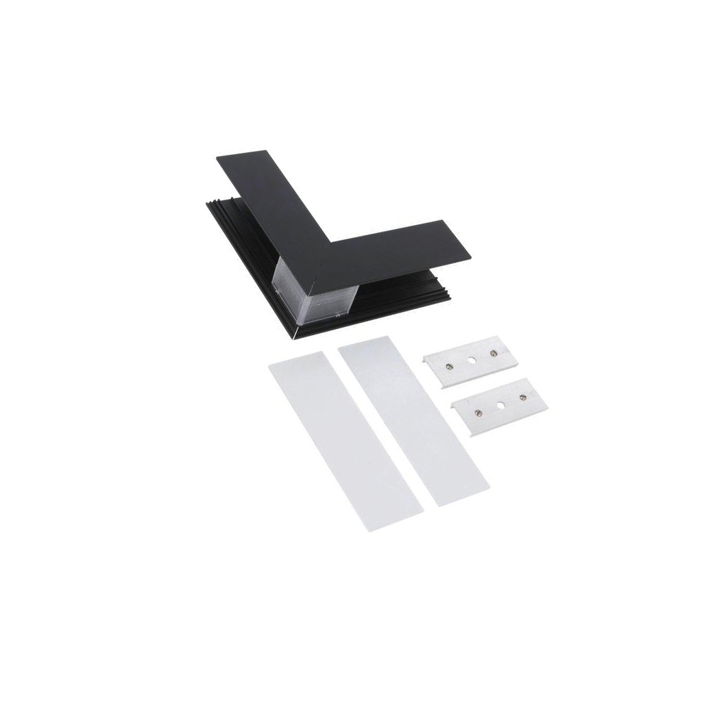 TOPMET Connector 270°; black; aluminium; anodized