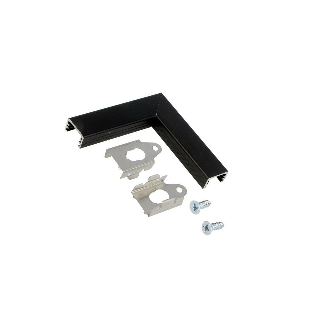 TOPMET Connector 90°; black; aluminium; SLIM8