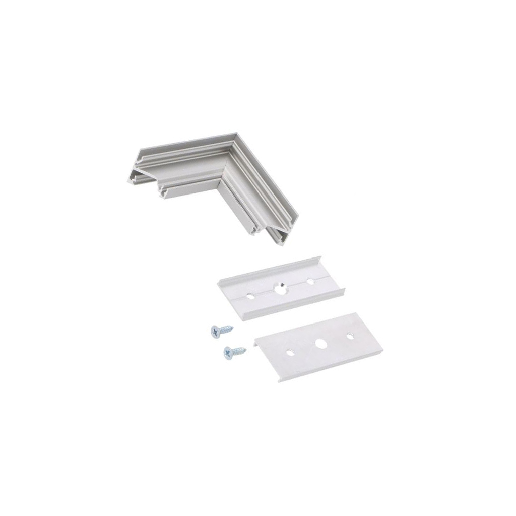 TOPMET Connector 90°; silver; aluminium; anodized