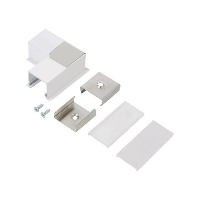 TOPMET Connector 90°; white; aluminium,polycarbonate