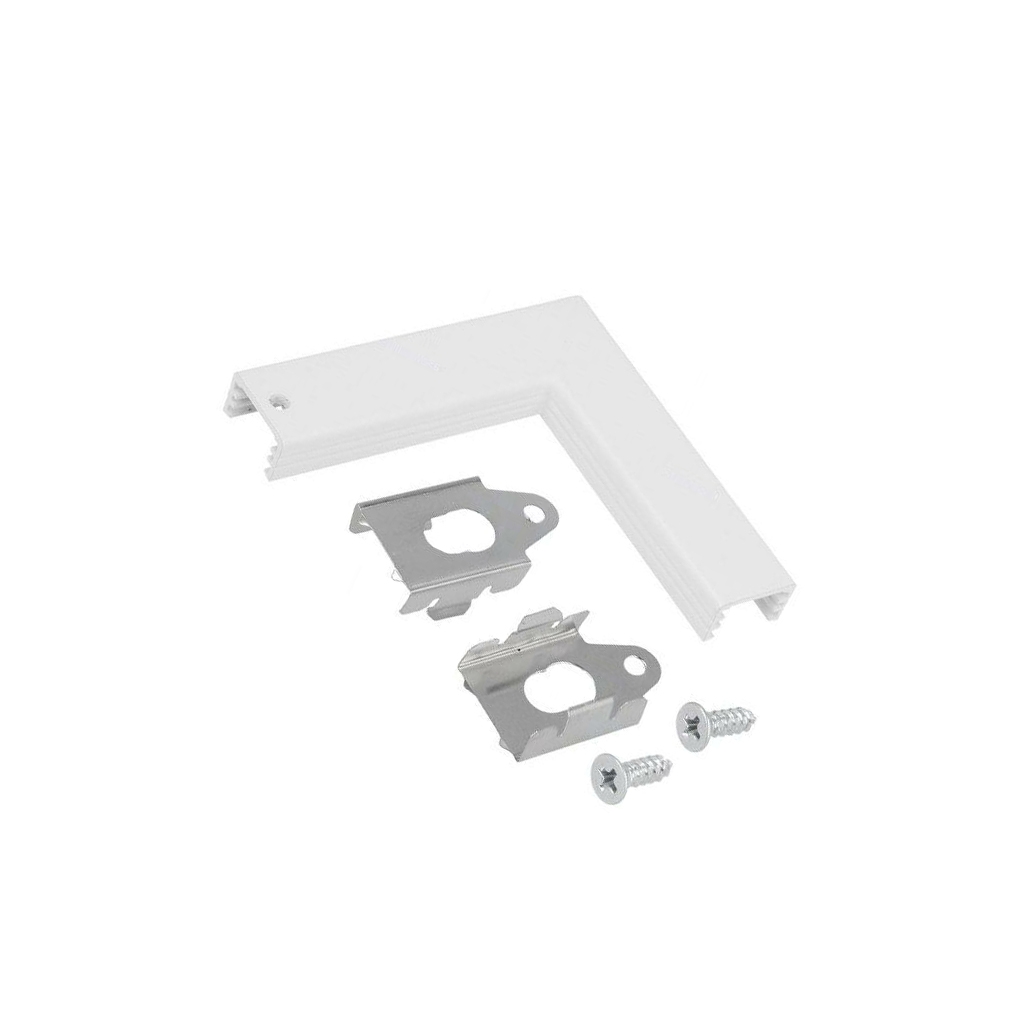 TOPMET Connector 90°; white; aluminium; SLIM8
