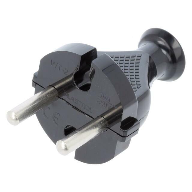 PLASTROL Connector: AC supply; male; plug