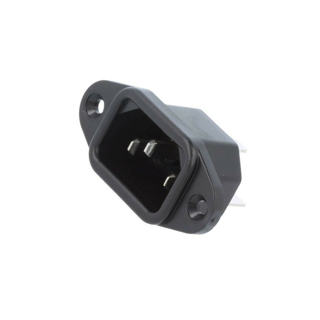 SCHURTER Connector: AC supply; socket; male