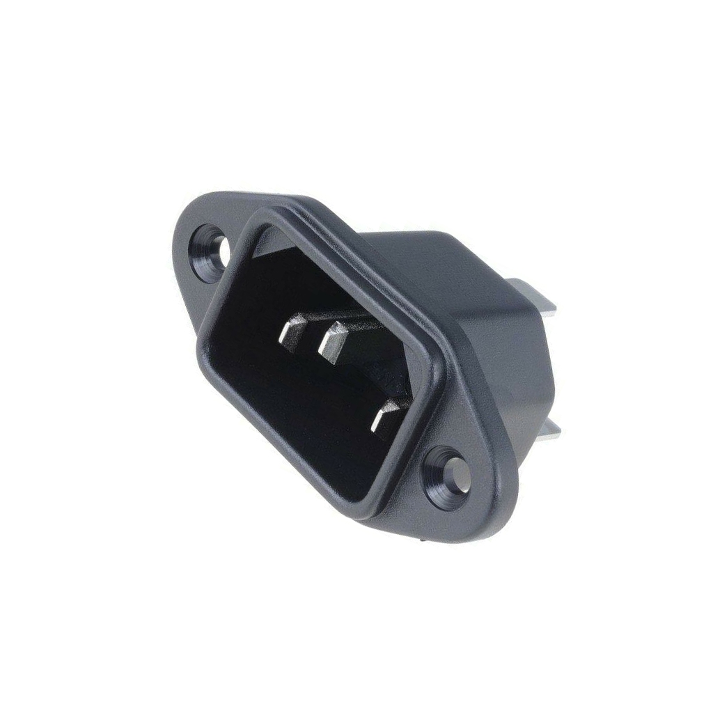 SCHURTER Connector: AC supply; socket; male